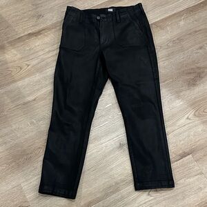 PAIGE Women's Mayslie Straight Black Coated Jeans